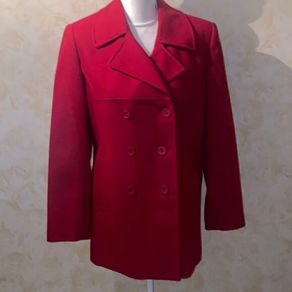 Express Wool Ruby Pea Coat! - Picture 7 of 16